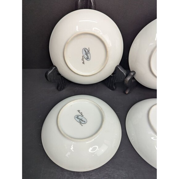 Fine China Fairlawn 8603 Floral Design Platinum Rim 5 1/2" Berry Bowl Set of 4 - Picture 7 of 10